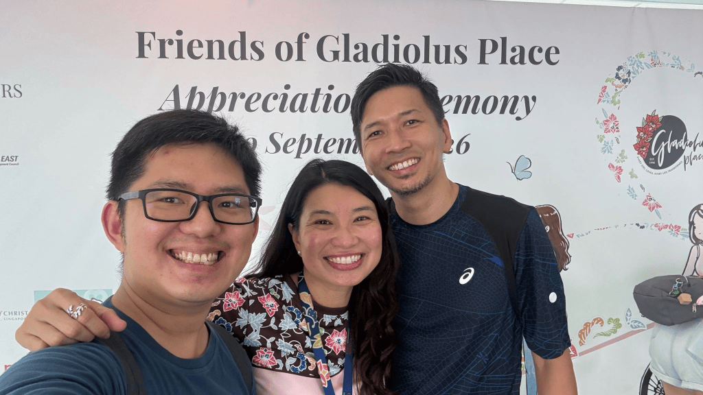 Me, Michelle, and her husband, Joshua.